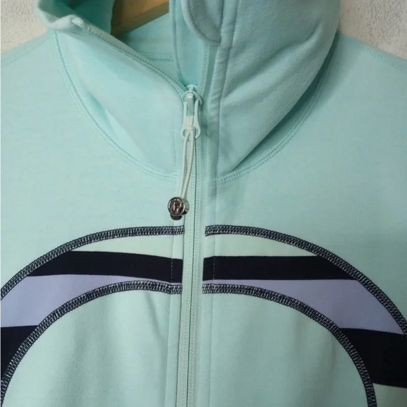 LULULEMON EUC IN STRIDE JACKET AQUAMARINE SIZE 10 - Picture 3 of 7